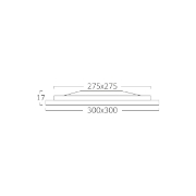 Imagine SPOT LED PATRAT ST 24W 1850LM 3000K D:300x300MM