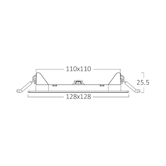 Imagine SPOT LED PATRAT ST 6W 470LM 3000K D:128x128MM IP40