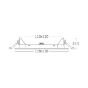 Imagine SPOT LED PATRAT ST 6W 470LM 4000K D:128x128MM IP40