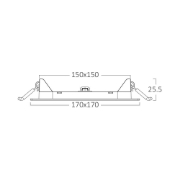 Imagine SPOT LED PATRAT ST 12W 1120LM 3000K D:170x170MM IP40