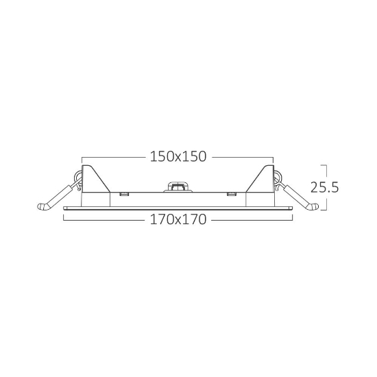 Imagine SPOT LED PATRAT ST 12W 1120LM 4000K D:170x170MM IP40