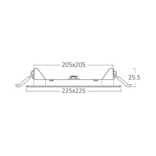 Imagine SPOT LED PATRAT ST 18W 1760LM 3000K D:225x225mm