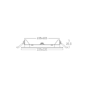 Imagine SPOT LED PATRAT ST 18W 1520LM 4000K D:229x229MM