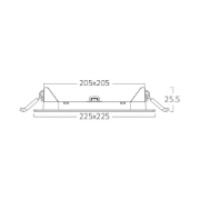 Imagine SPOT LED PATRAT ST 18W 1760lm 6500K D:225x225mm