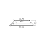 Imagine SPOT LED PATRAT ST 4W DIM 3in1 D:110x110MM IP40 ALB