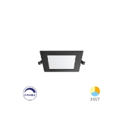 Imagine SPOT LED PATRAT ST 4W DIM 3in1 D:110x110MM IP40 NEGRU