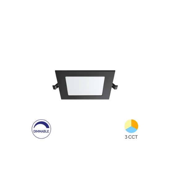 Imagine SPOT LED PATRAT ST 4W DIM 3in1 D:110x110MM IP40 NEGRU