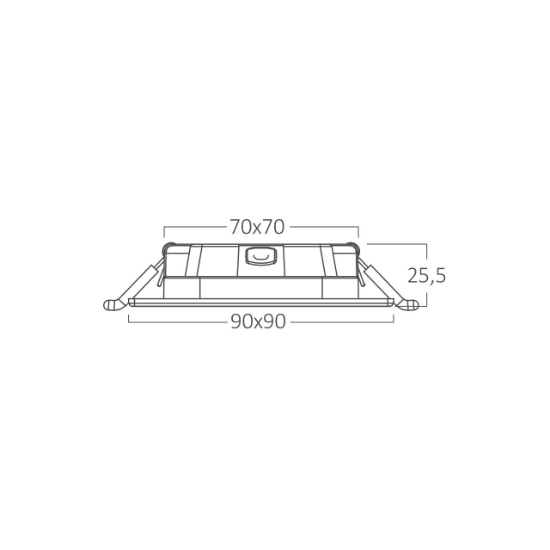 Imagine SPOT LED PATRAT ST 4W DIM 3in1 D:110x110MM IP40 NEGRU