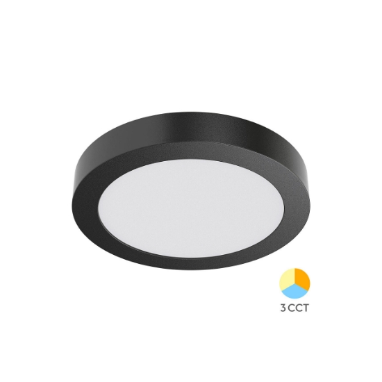 Imagine SPOT LED ROTUND PT 24W NEGRU 3in1