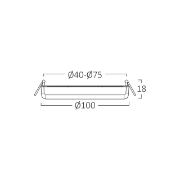 Imagine SPOT LED ROTUND ST 10W 1100lm 3in1 ALB,D:100mm,REGLABIL 40-75mm,IP20