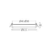 Imagine SPOT LED ROTUND ST 16W 1650lm 3in1 ALB,D:115mm,REGLABIL 40-90mm,IP20