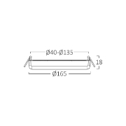 Imagine SPOT LED ROTUND ST 24W 2500lm 3in1 ALB,D: 165mm,REGLABIL 40-135mm,IP20