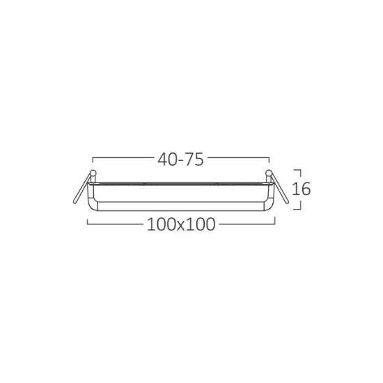 Imagine SPOT LED PATRAT ST 10W 1100lm 3in1 ALB REGLABIL IP20