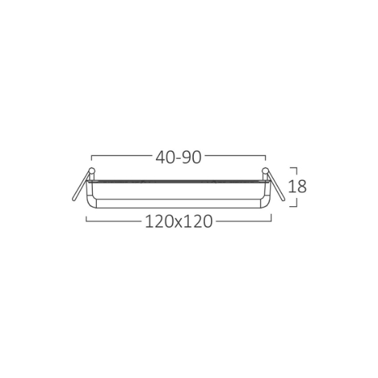 Imagine SPOT LED PATRAT ST 16W 1650lm 3in1 ALB REGLABIL IP20
