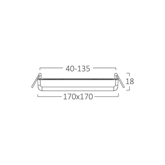 Imagine SPOT LED PATRAT ST 24W 2500lm 3in1 ALB REGLABIL IP20