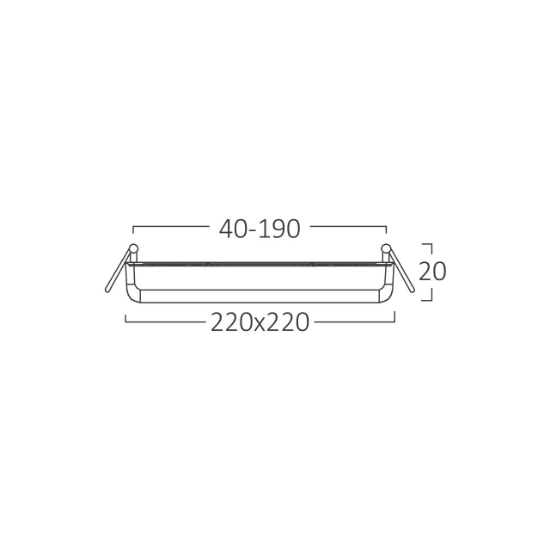 Imagine SPOT LED PATRAT ST 36W 3500lm 3in1 ALB REGLABIL IP20