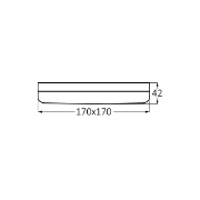 Imagine SPOT LED PATRAT PT 24W 2500lm 3in1 ALB IP20
