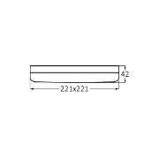 Imagine SPOT LED PATRAT PT 36W 3500lm 3in1 ALB IP20