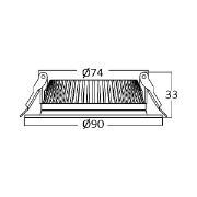 Imagine SPOT LED ROTUND ST 8W 3000K F:90MM FATON