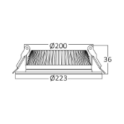 Imagine SPOT LED ROT ST 24W 3000K 223MM FATON NEGRU