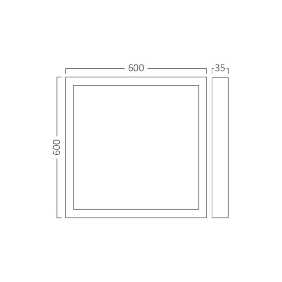 Imagine LED PANEL APLICABIL BACKLITE SRC 50W 600x600 ALB 3in1