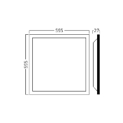 Imagine LED PANEL INCASTRAT 50W 5200LM D:60x60 ALB 3000K