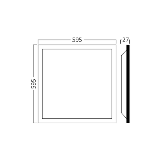 Imagine LED PANEL INCASTRAT 50W 5200LM D:60x60 ALB 3000K
