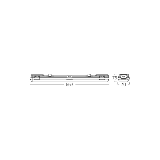 Imagine CORP NEON ETANS PT TUB LED 1X60CM SG-ABS+PC ALIMENTARE 1CAP