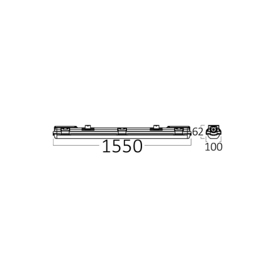 Imagine CORP NEON ETANS PT TUB LED 2X150CM ALIMENTARE 1CAP