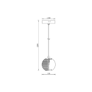 Imagine PENDUL S001R-1H-1xG9-AURIU STICLA