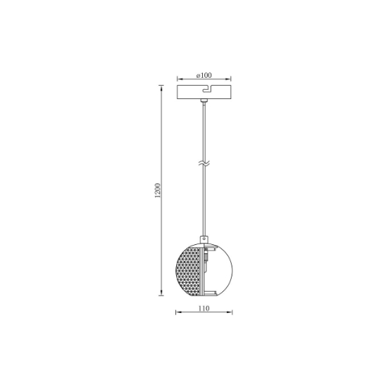 Imagine PENDUL S001R-1H-1xG9-AURIU STICLA