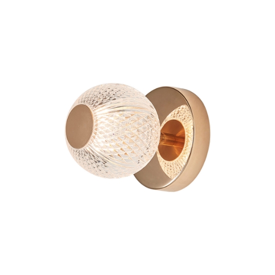 Imagine LAMPA DE PERETE S001C-1H-1xG9-AURIU STICLA