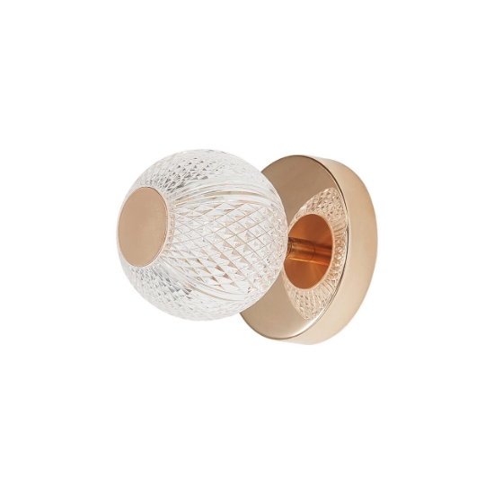 Imagine LAMPA DE PERETE S001C-1H-1xG9-AURIU STICLA