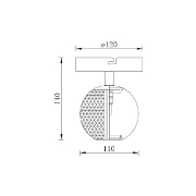 Imagine LAMPA DE PERETE S001C-1H-1xG9-AURIU STICLA