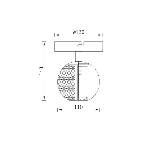 Imagine LAMPA DE PERETE S001C-1H-1xG9-AURIU STICLA