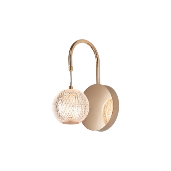 Imagine LAMPA DE PERETE S001W-1W-1xG9-AURIU STICLA