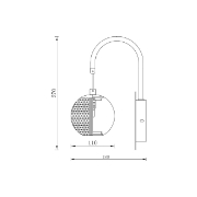 Imagine LAMPA DE PERETE S001W-1W-1xG9-AURIU STICLA