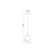 Imagine PENDUL S003R-1H-1xG9-SMK STICLA