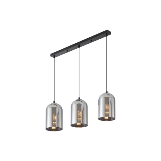 Imagine PENDUL LINIAR S004S-3H-3xE27-SMK STICLA