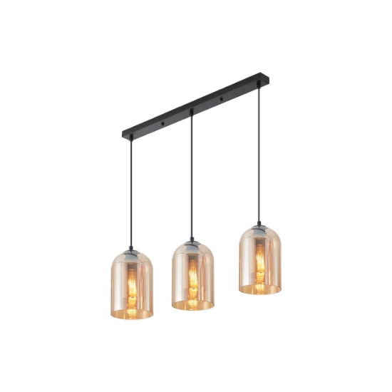Imagine PENDUL LINIAR S004S-3H-3xE27-STICLA AURIU