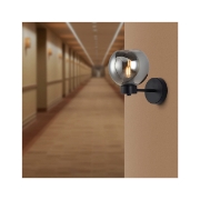 Imagine LAMPA DE PERETE S005W-1H-1xE27-SMK STICLA