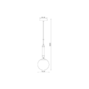 Imagine PENDUL S006R-1H-1xG9-AURIU STICLA