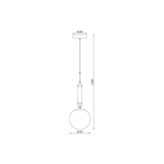 Imagine PENDUL S006R-1H-1xG9-AURIU STICLA