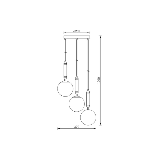 Imagine PENDUL S006R-3H-3xG9-AURIU STICLA