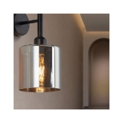 Imagine LAMPA DE PERETE S007W-3H-1xE27-ARGINTIU STICLA