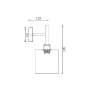Imagine LAMPA DE PERETE S007W-3H-1xE27-ARGINTIU STICLA