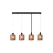 Imagine PENDUL LINIAR S008S-4H-4xE14-SLV STICLA