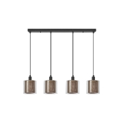 Imagine PENDUL LINIAR S008S-4H-4xE14-SLV STICLA