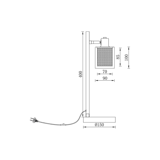 Imagine LAMPA DE MASA S008T-1H-1xE14-SLV STICLA