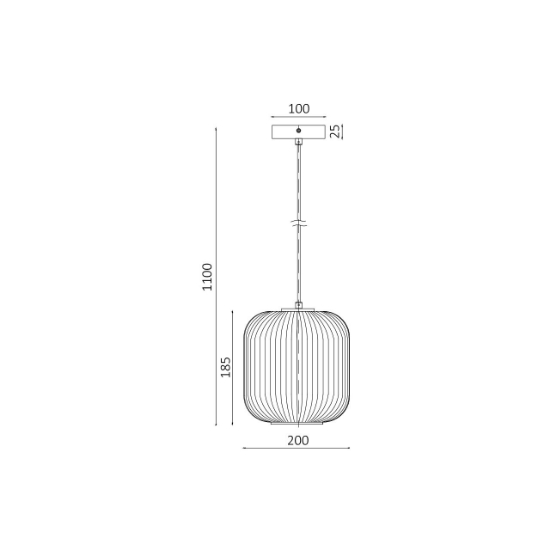 Imagine PENDUL S009R-1H-1xE27-OPAL-NEGRU